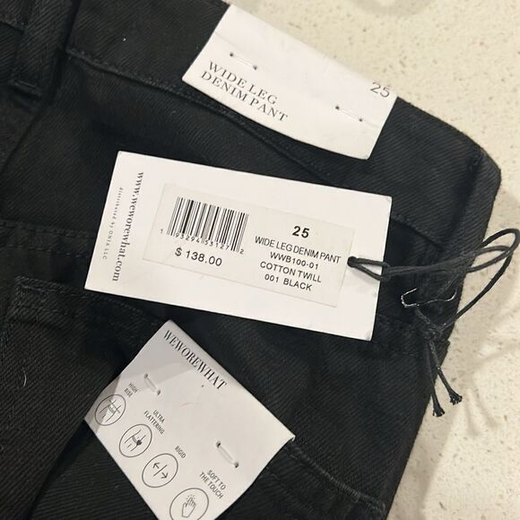 WeWoreWhat • Black wide leg jeans - Picture 5 of 7